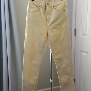 Ann Taylor Loft Butter Yellow Women's Cropped Jeans Brand New Size 26